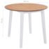 vidaXL Drop-leaf Dining Table Round MDF White - Image 8