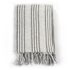 vidaXL Throw Cotton Stripes 160x210 cm Grey and White - Image 2