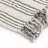 vidaXL Throw Cotton Stripes 220x250 cm Grey and White - Image 4