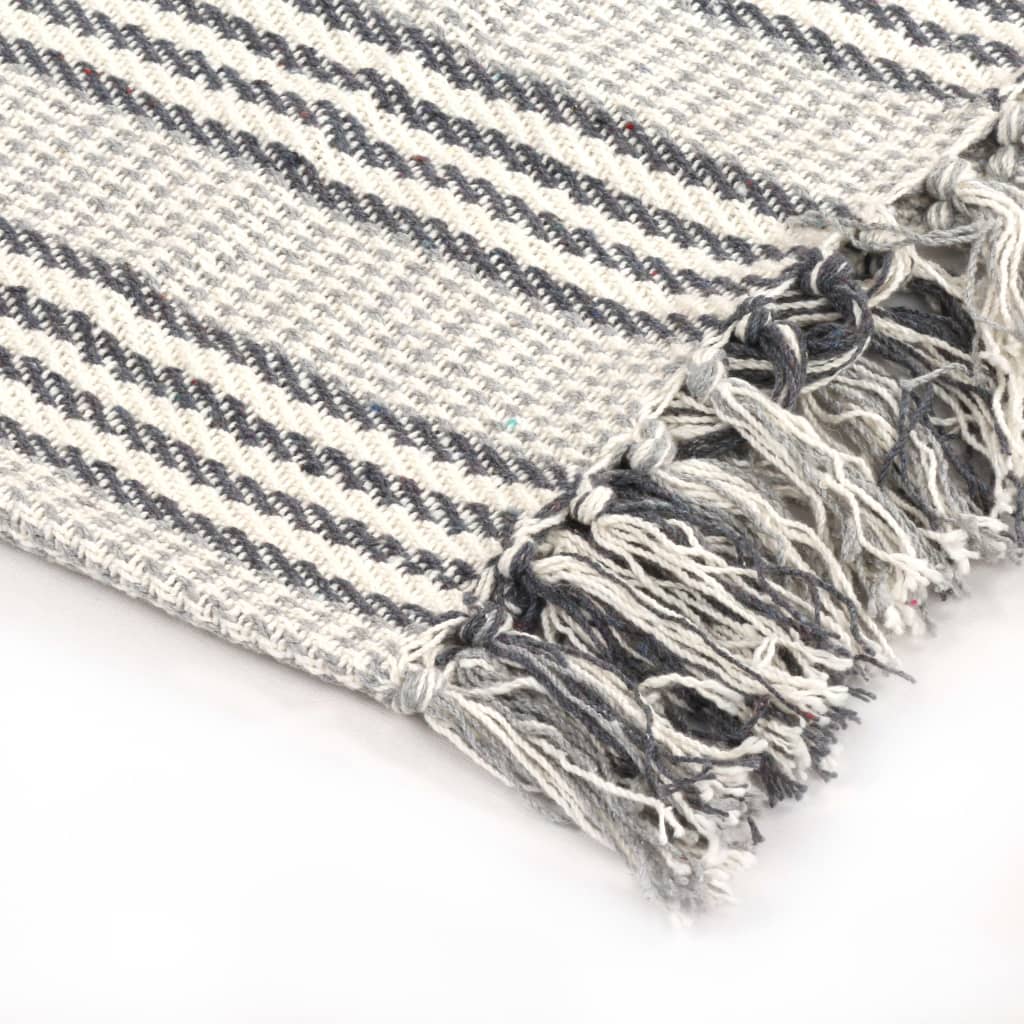 8718475573913_g_en_hd_3 vidaXL Throw Cotton Stripes 220x250 cm Grey and White - Image 4