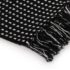 vidaXL Throw Cotton Squares 125x150 cm Black - Image 4