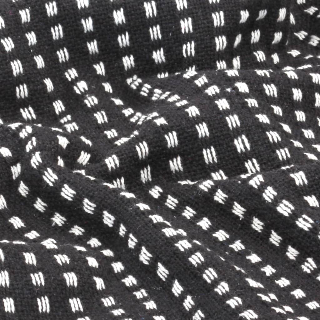 8718475573944_g_en_hd_4 vidaXL Throw Cotton Squares 220x250 cm Black - Image 5