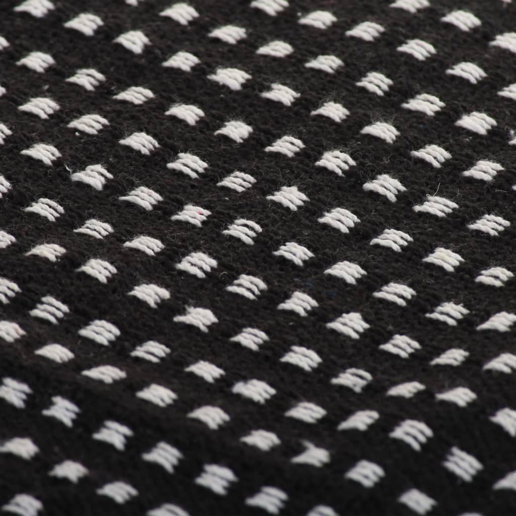 8718475573944_g_en_hd_5 vidaXL Throw Cotton Squares 220x250 cm Black - Image 6