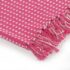 vidaXL Throw Cotton Squares 125x150 cm Pink - Image 4