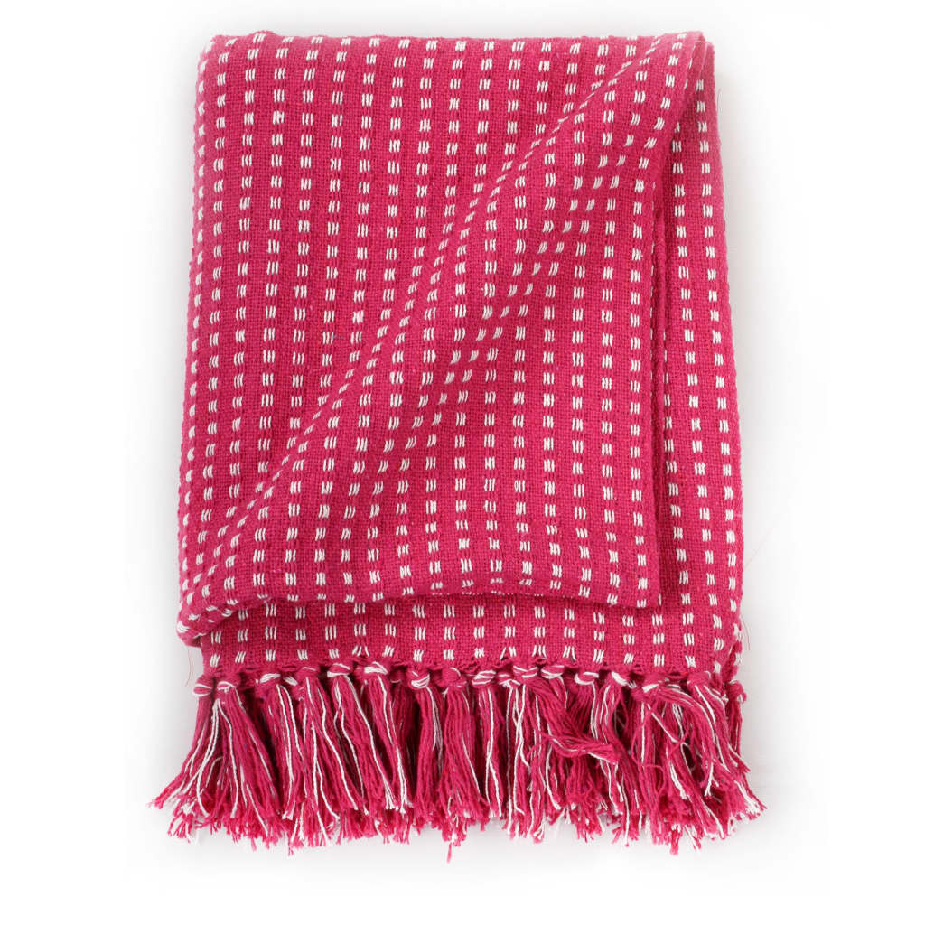 8718475573968_g_en_hd_2 vidaXL Throw Cotton Squares 160x210 cm Pink - Image 3