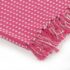 vidaXL Throw Cotton Squares 160x210 cm Pink - Image 4
