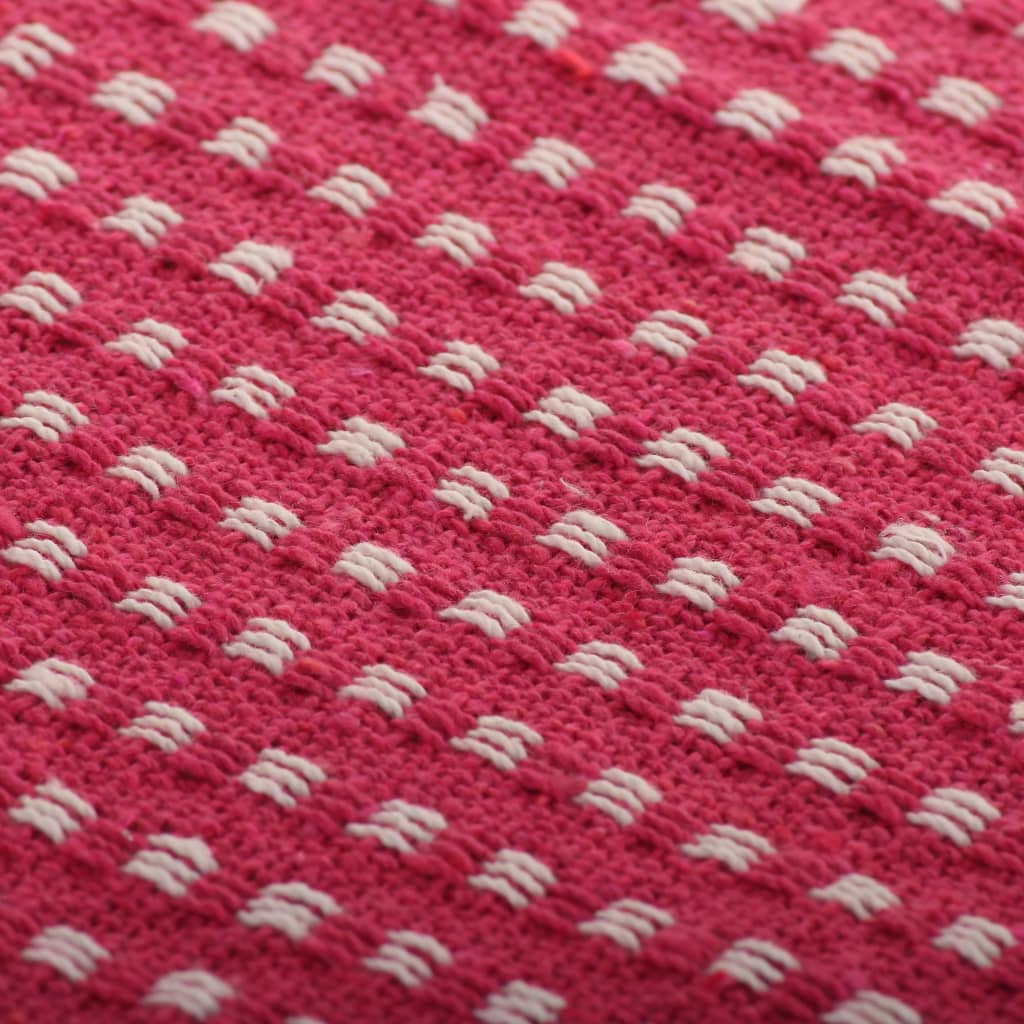 8718475573975_g_en_hd_5 vidaXL Throw Cotton Squares 220x250 cm Pink - Image 6