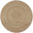 vidaXL Area Rug Braided Jute 120 cm Round
