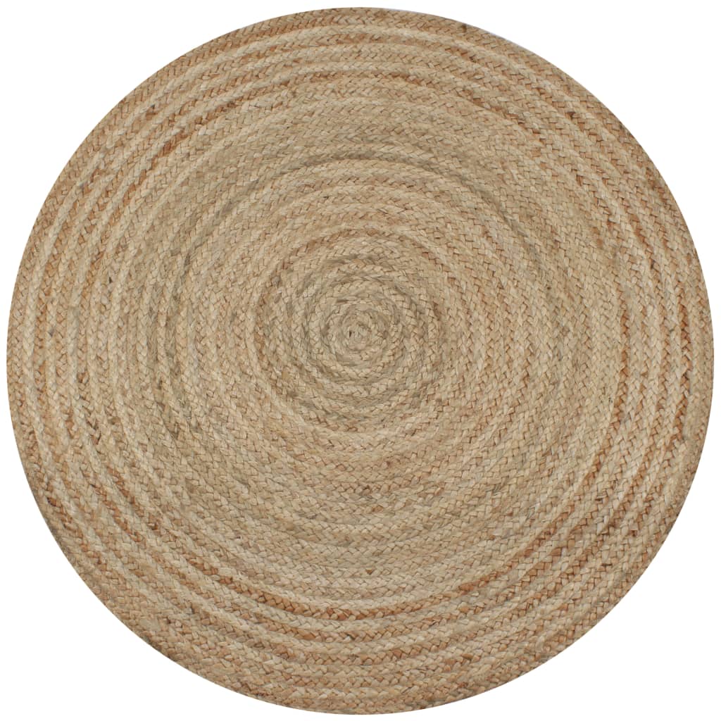 8718475573999_a_en_hd_1 vidaXL Area Rug Braided Jute 120 cm Round - Image 1