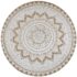 vidaXL Area Rug Braided Jute Printed 150 cm Round