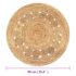 vidaXL Area Rug Braided Design Jute 90 cm Round - Image 5