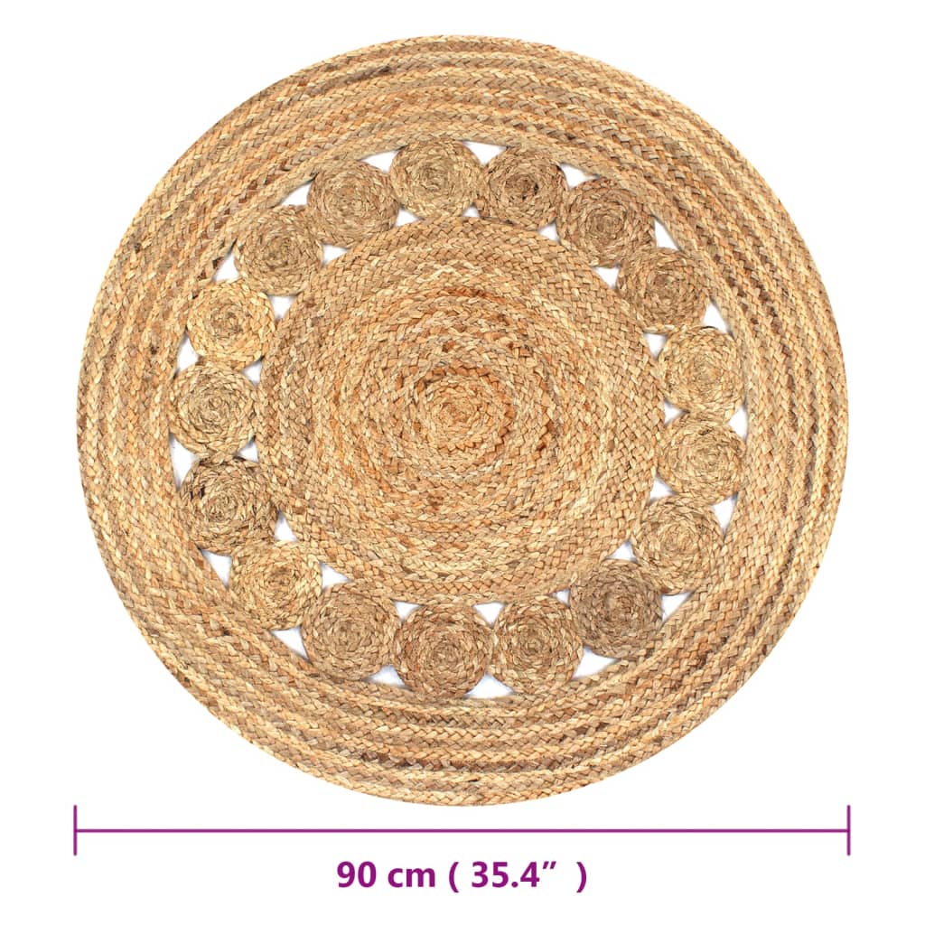 8718475574040_g_en_hd_4 vidaXL Area Rug Braided Design Jute 90 cm Round - Image 5