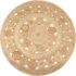 vidaXL Area Rug Braided Design Jute 120 cm Round