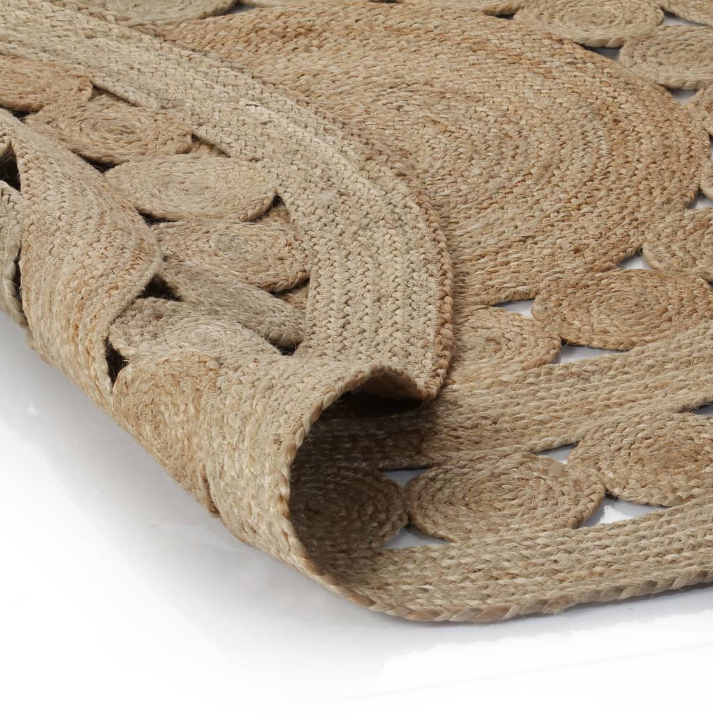 8718475574057_g_en_hd_1 vidaXL Area Rug Braided Design Jute 120 cm Round - Image 2