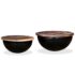 vidaXL Coffee Table Set 2 Pieces Solid Reclaimed Wood Black Bowl Shape - Image 11