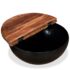 vidaXL Coffee Table Set 2 Pieces Solid Reclaimed Wood Black Bowl Shape - Image 7
