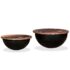 vidaXL Coffee Table Set 2 Pieces Solid Reclaimed Wood Black Bowl Shape - Image 9