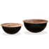 vidaXL Coffee Table Set 2 Pieces Solid Reclaimed Wood Black Bowl Shape - Image 10