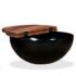 vidaXL Coffee Table Solid Reclaimed Wood Black Bowl Shape - Image 4