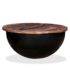 vidaXL Coffee Table Solid Reclaimed Wood Black Bowl Shape - Image 7