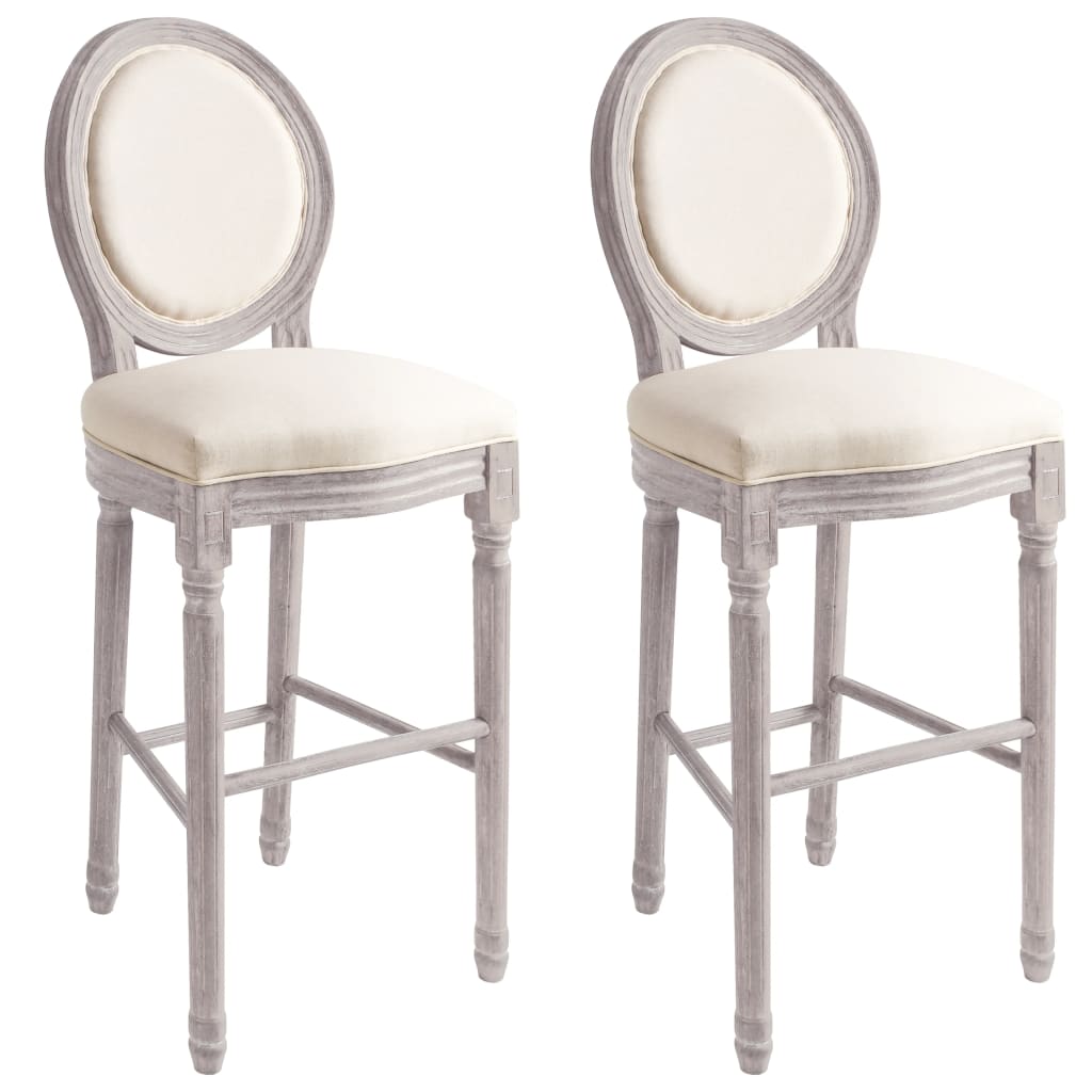 8718475574422_a_en_hd_1 vidaXL Bar Chairs 2 pcs White Linen - Image 1