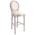 vidaXL Bar Chairs 2 pcs White Linen - Image 2