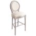 vidaXL Bar Chairs 2 pcs White Linen - Image 3