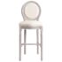 vidaXL Bar Chairs 2 pcs White Linen - Image 4