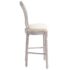 vidaXL Bar Chairs 2 pcs White Linen - Image 5
