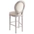 vidaXL Bar Chairs 2 pcs White Linen - Image 6