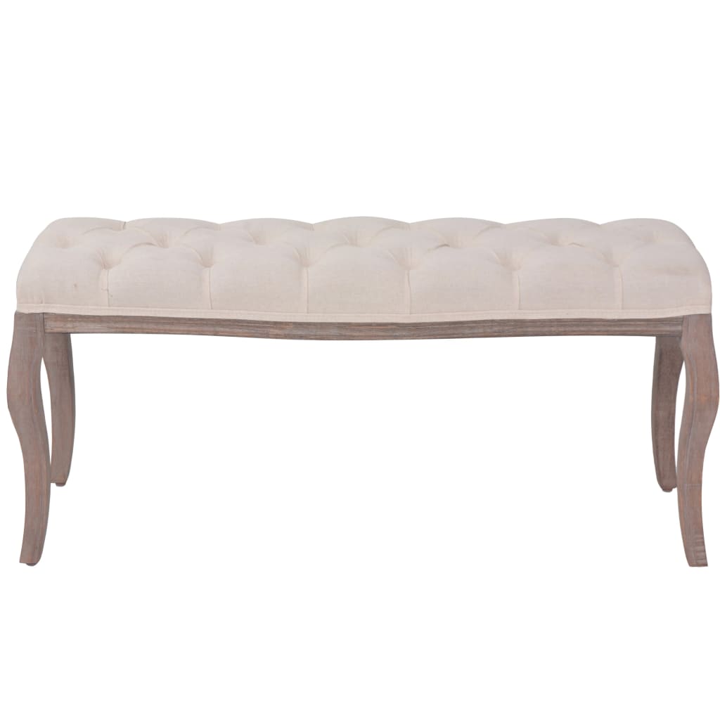 8718475574507_g_en_hd_1 vidaXL Bench Linen Solid Wood 110x38x48 cm Cream White - Image 2