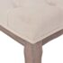 vidaXL Bench Linen Solid Wood 110x38x48 cm Cream White - Image 4