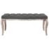 vidaXL Bench Linen Solid Wood 110x38x48 cm Dark Grey - Image 2
