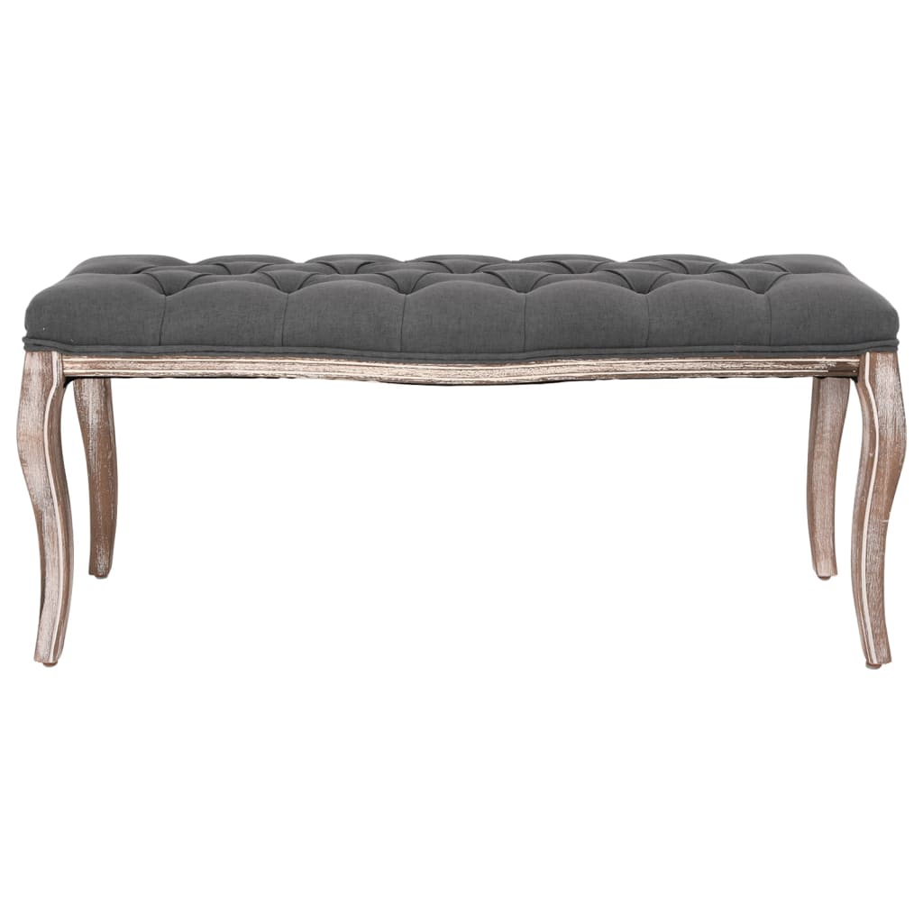 8718475574514_g_en_hd_1 vidaXL Bench Linen Solid Wood 110x38x48 cm Dark Grey - Image 2