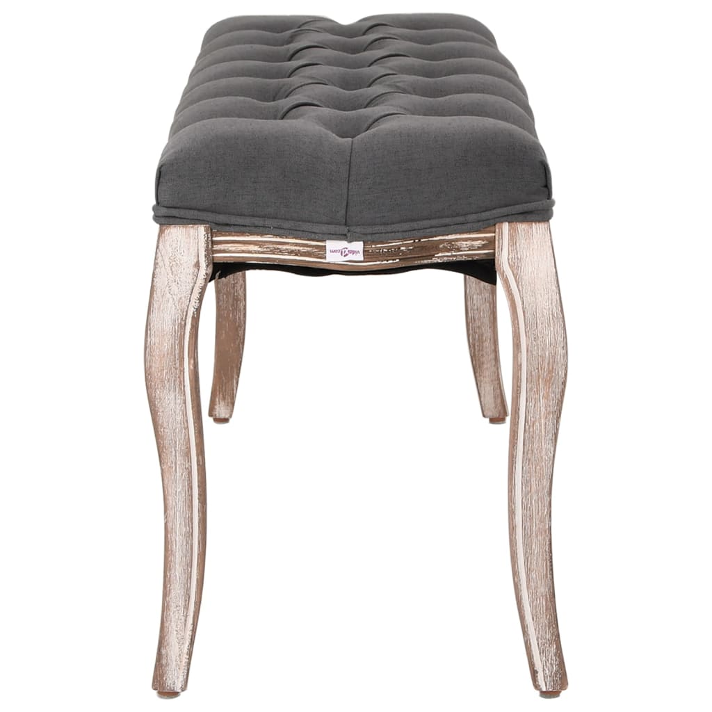 8718475574514_g_en_hd_2 vidaXL Bench Linen Solid Wood 110x38x48 cm Dark Grey - Image 3