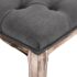 vidaXL Bench Linen Solid Wood 110x38x48 cm Dark Grey - Image 5