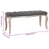 vidaXL Bench Linen Solid Wood 110x38x48 cm Dark Grey - Image 6