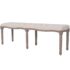 vidaXL Bench Linen Solid Wood 150x40x48 cm Cream White