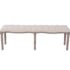 vidaXL Bench Linen Solid Wood 150x40x48 cm Cream White - Image 2