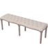 vidaXL Bench Linen Solid Wood 150x40x48 cm Cream White - Image 3