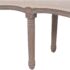 vidaXL Bench Linen Solid Wood 150x40x48 cm Cream White - Image 5