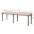 vidaXL Bench Linen Solid Wood 150x40x48 cm Cream White - Image 7