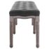 vidaXL Bench Linen Solid Wood 150x40x48 cm Dark Grey - Image 3