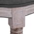 vidaXL Bench Linen Solid Wood 150x40x48 cm Dark Grey - Image 4