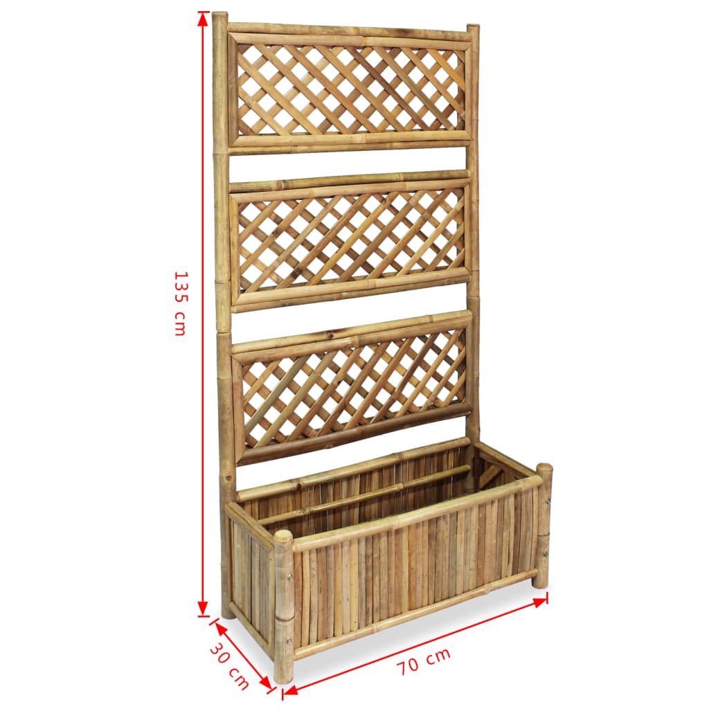 8718475576808_g_en_hd_5 vidaXL Garden Raised Bed with Trellis Bamboo 70 cm - Image 7