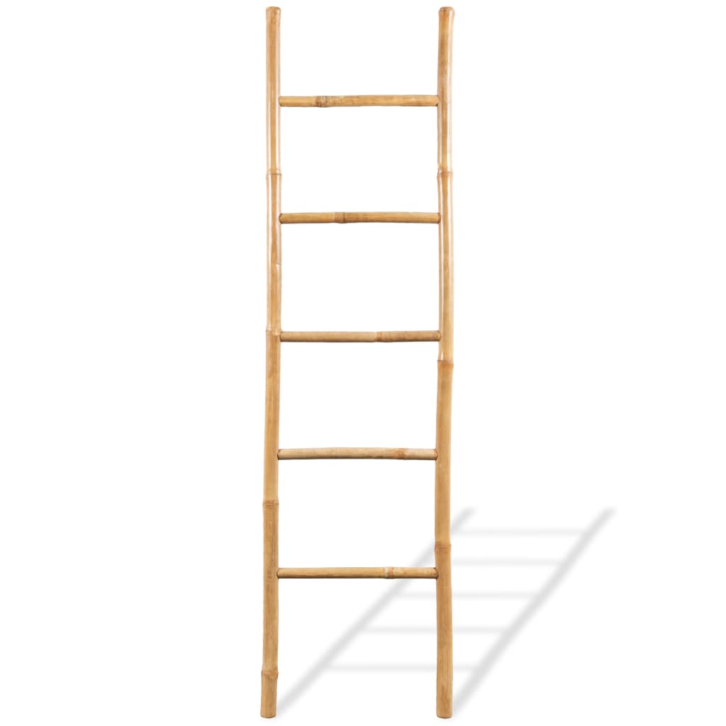 8718475576853_g_en_hd_1 vidaXL Towel Ladder with 5 Rungs Bamboo 150 cm - Image 2