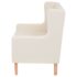 vidaXL Armchair Cream White Fabric - Image 3