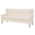 vidaXL 3-Seater Sofa Fabric Cream White