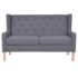 vidaXL 2-Seater Sofa Fabric Grey - Image 2