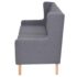 vidaXL 2-Seater Sofa Fabric Grey - Image 3